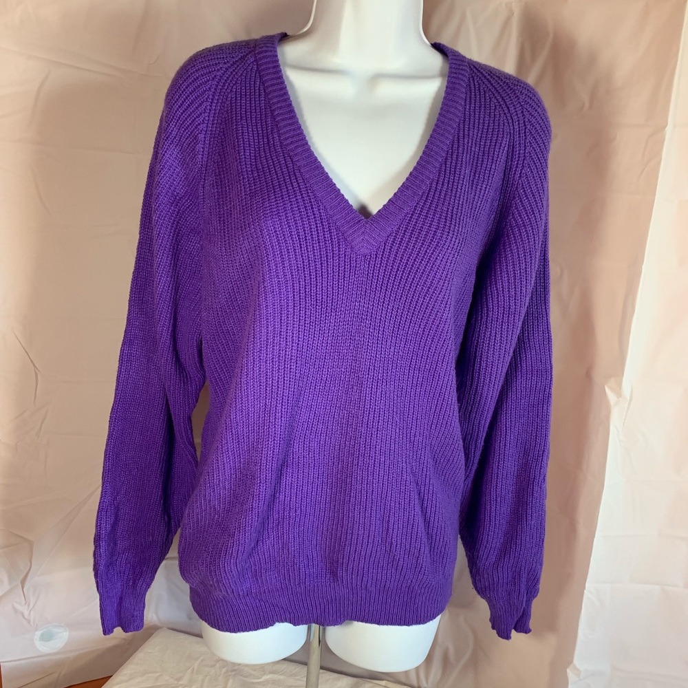 VINTAGE✨Purple Knit Sweater Vegan Material Acrylic